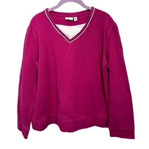 Kim Rogers Magenta Granny Core Pullover Sweatshirt